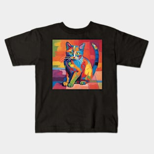 fauvism cat art les fauves pt12 Kids T-Shirt